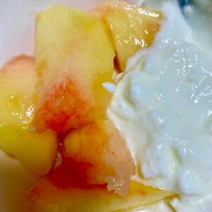 腸活〜美味しい桃のヨーグルト